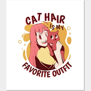 Cat Hair  P R t shirt Posters and Art